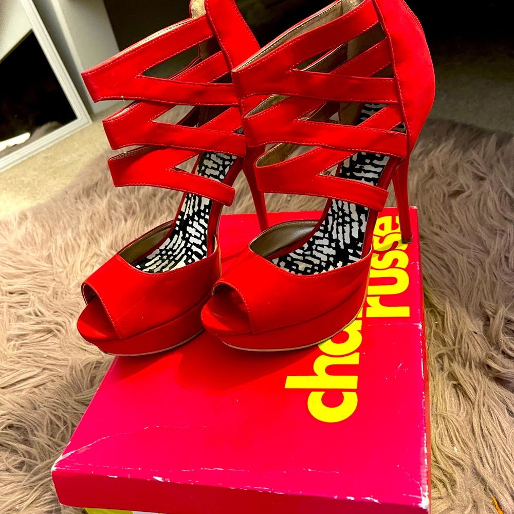Gently Used Red Platform Heels